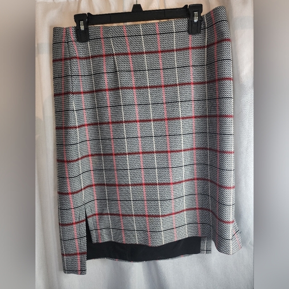 Halogen Plaid Houndstooth Pencil Skirt Size 10 - Picture 1 of 5